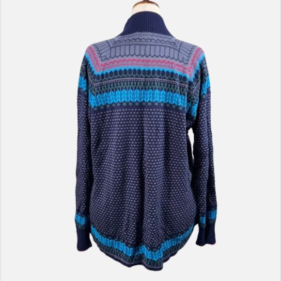 Eddie Bauer Fair Isle 1/4 Zip Winter Nordic Outdoor Sweater Pullover (Size XXL) - Picture 5 of 10